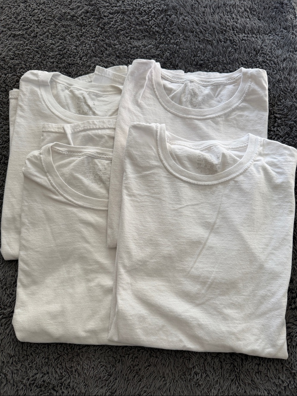 Fruit of the Loom White Men's Crew Neck Undershirts - Pack of 4